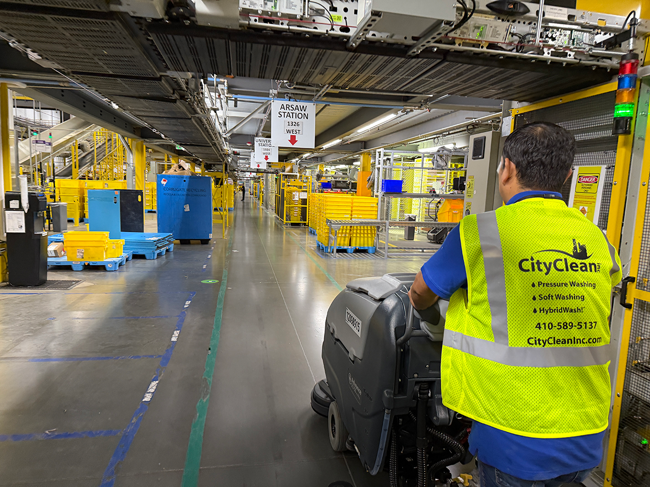 Parking Garage Cleaning Before
